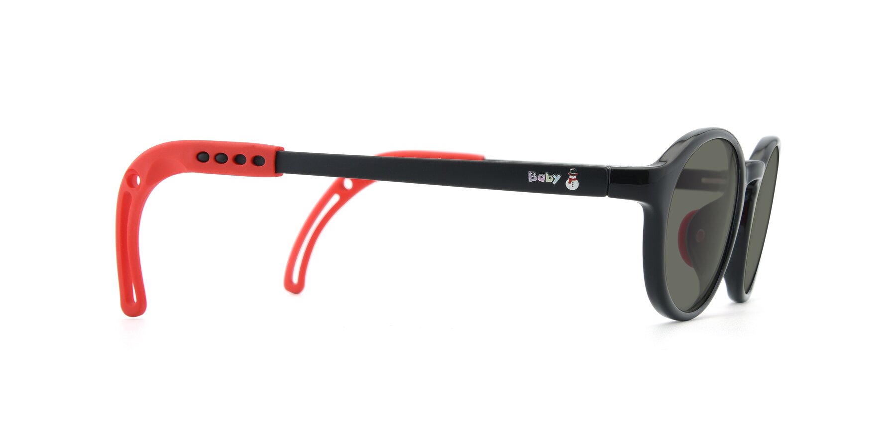 Side of 8373 in Black-Red with Gray Polarized Lenses