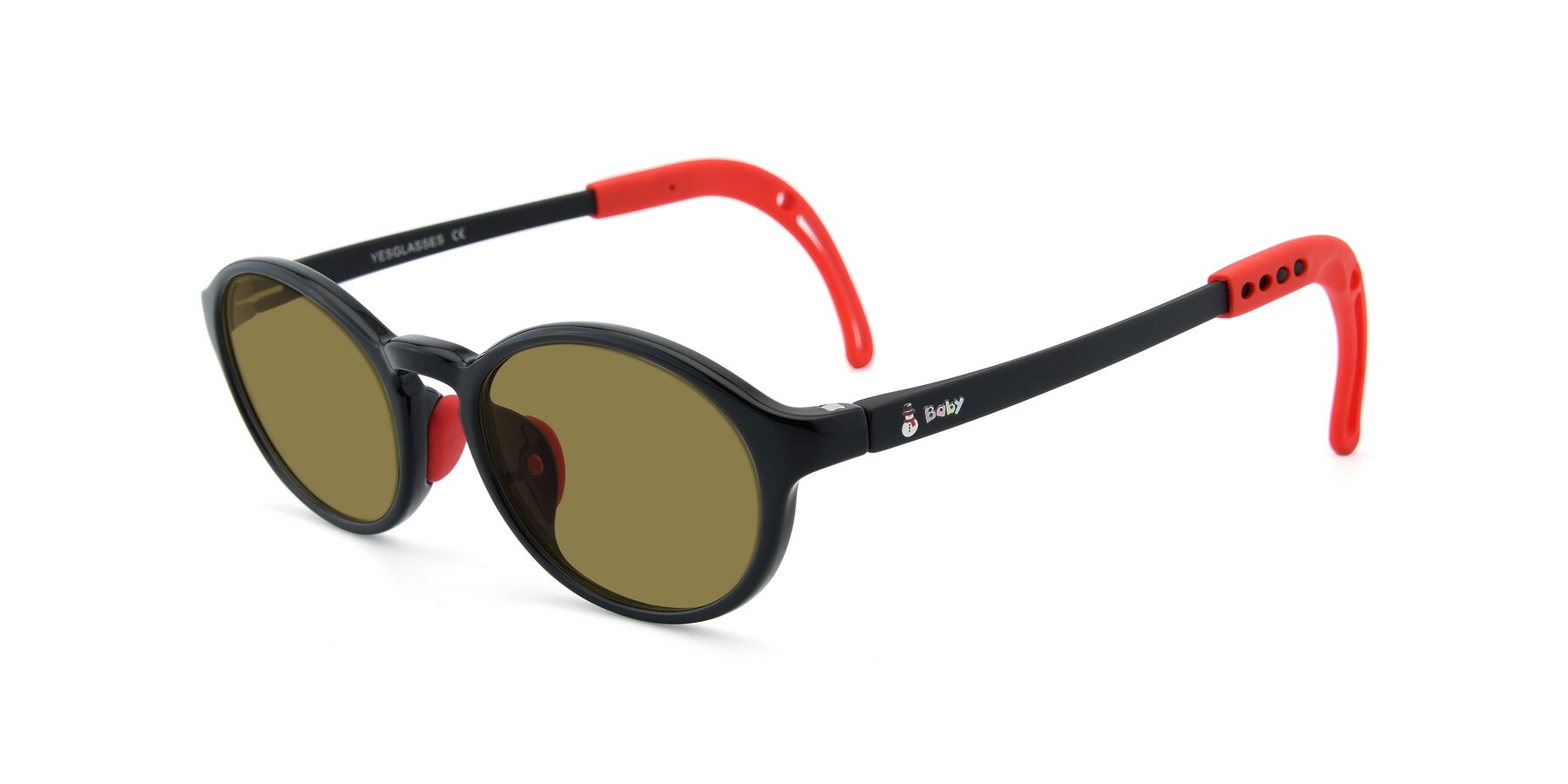 Angle of 8373 in Black-Red with Brown Polarized Lenses