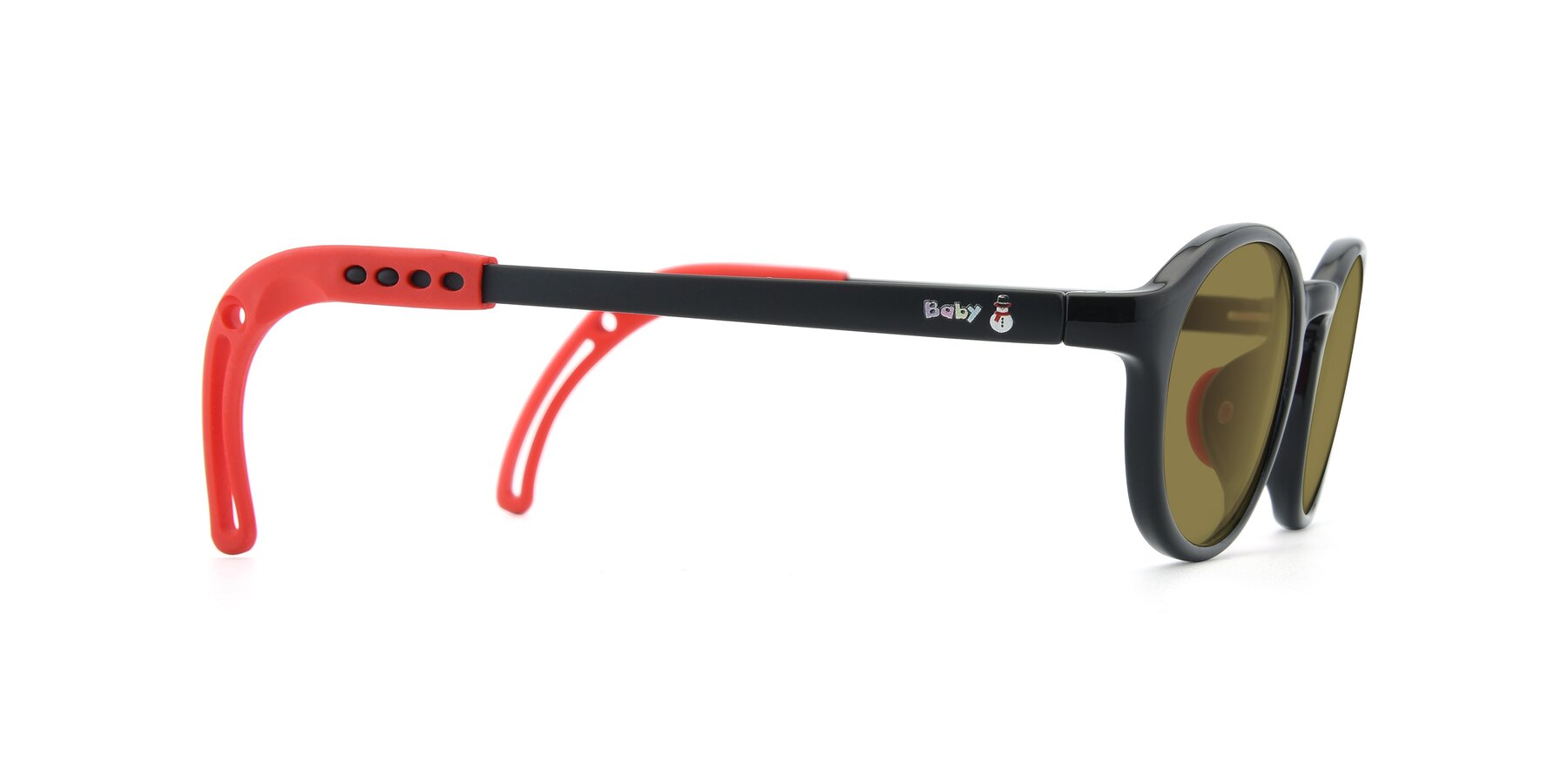 Side of 8373 in Black-Red with Brown Polarized Lenses