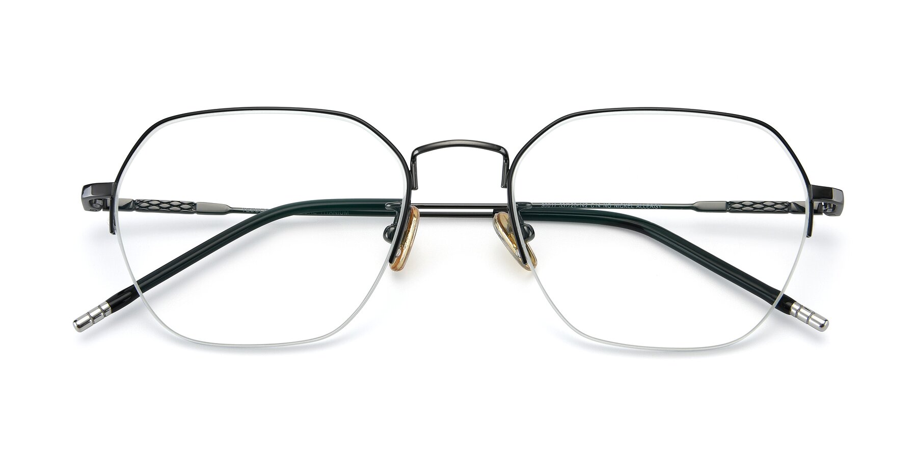 Folded Front of 90011 in Gunmetal with Clear Reading Eyeglass Lenses