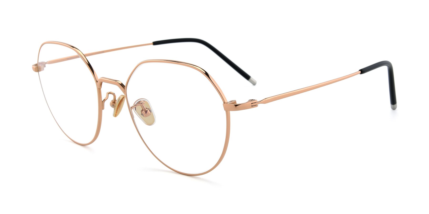 Angle of 90022 in Gold with Clear Blue Light Blocking Lenses