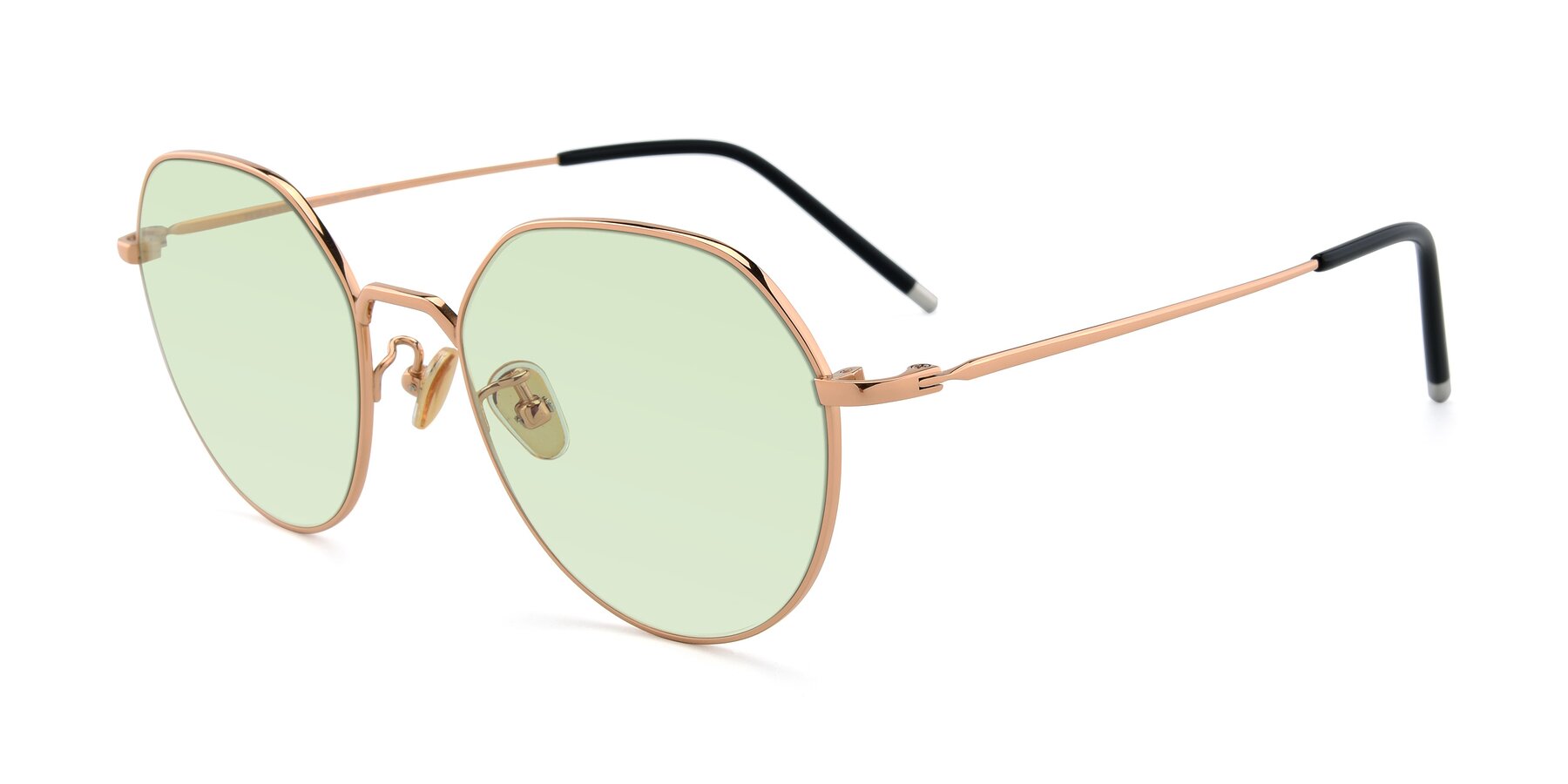 Angle of 90022 in Gold with Light Green Tinted Lenses
