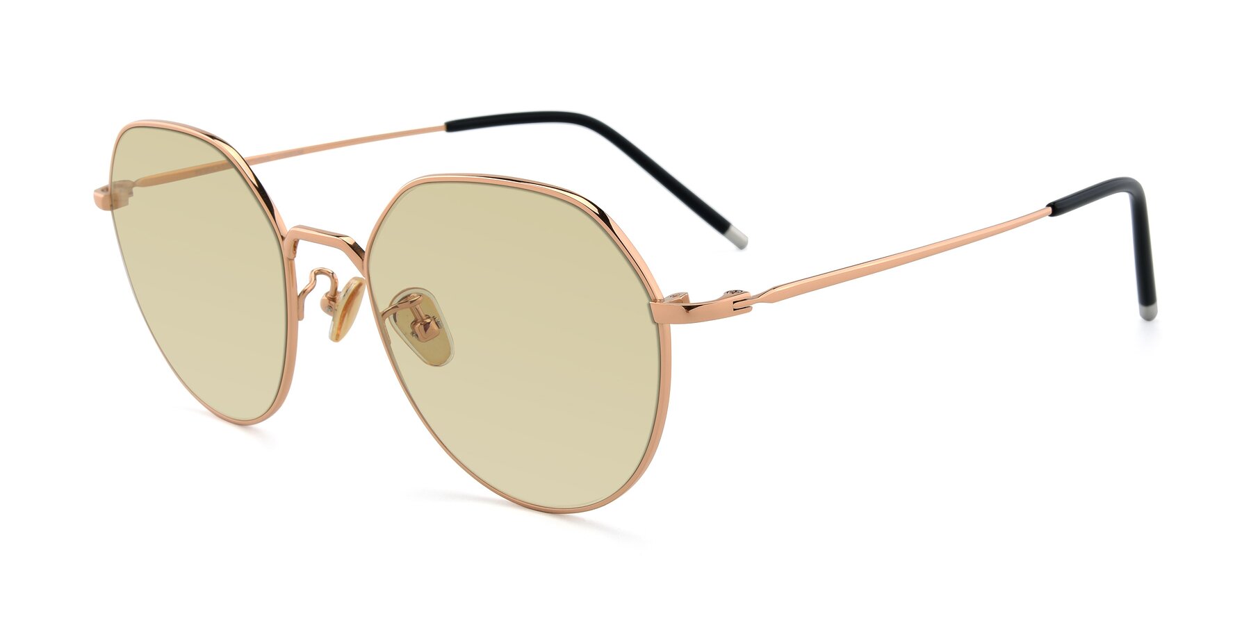 Angle of 90022 in Gold with Light Champagne Tinted Lenses
