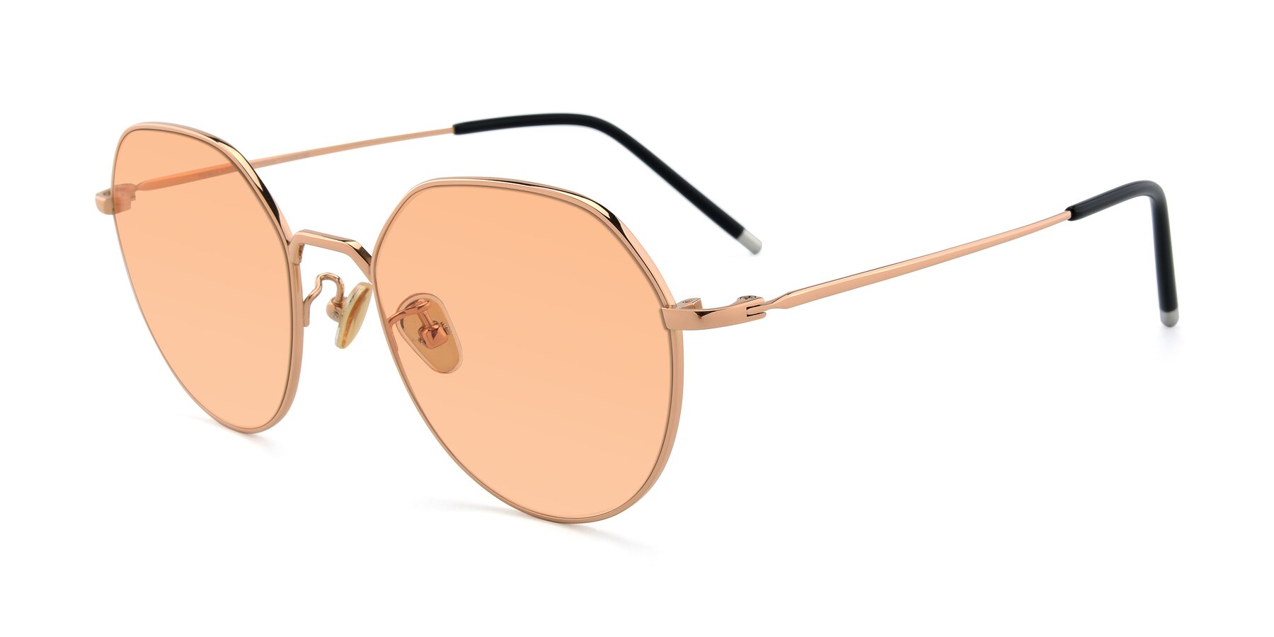 Angle of 90022 in Gold with Light Orange Tinted Lenses