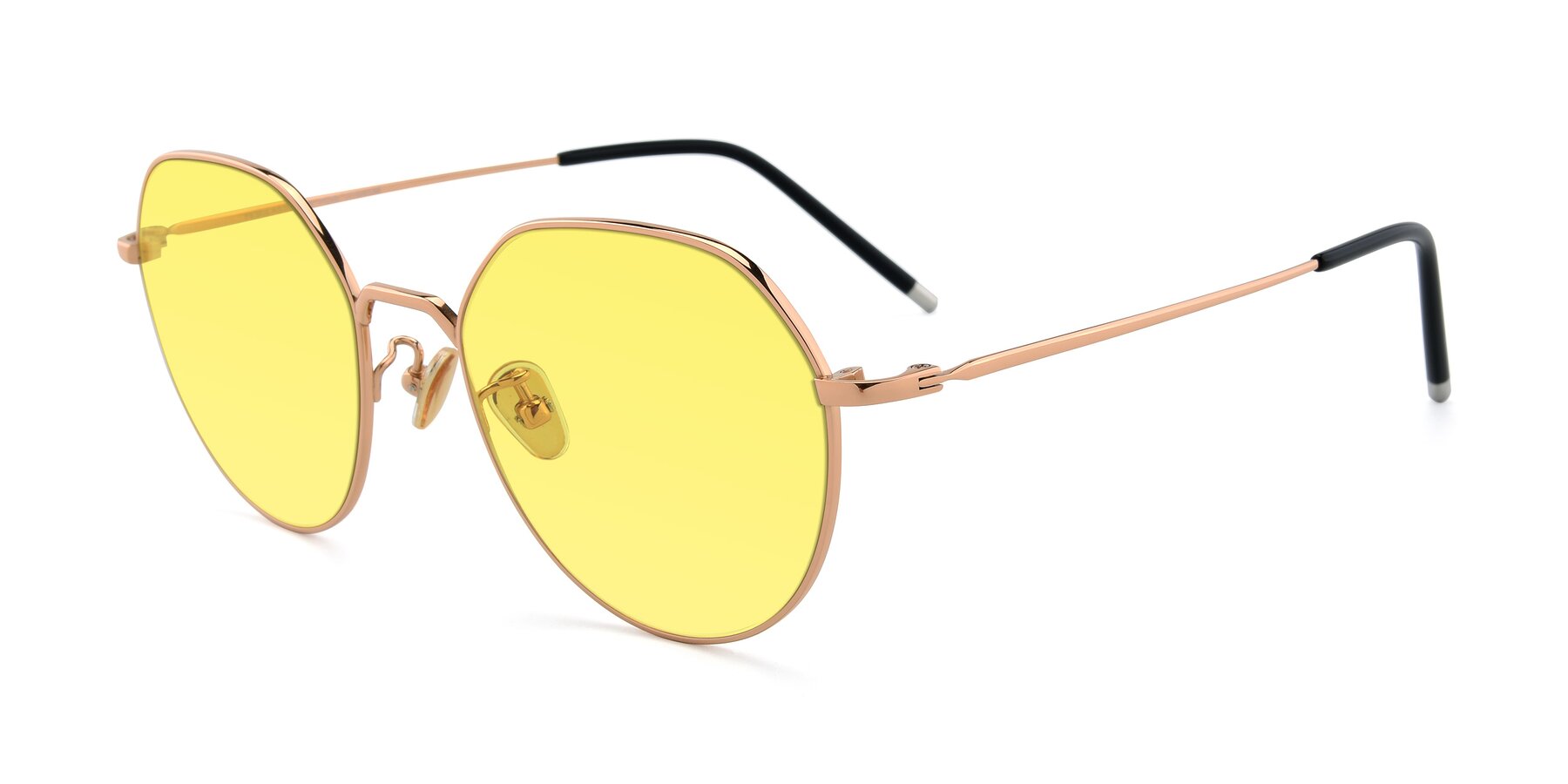 Angle of 90022 in Gold with Medium Yellow Tinted Lenses