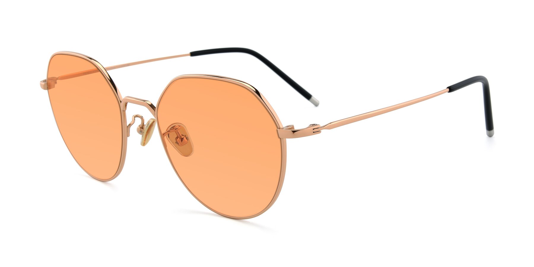 Angle of 90022 in Gold with Medium Orange Tinted Lenses