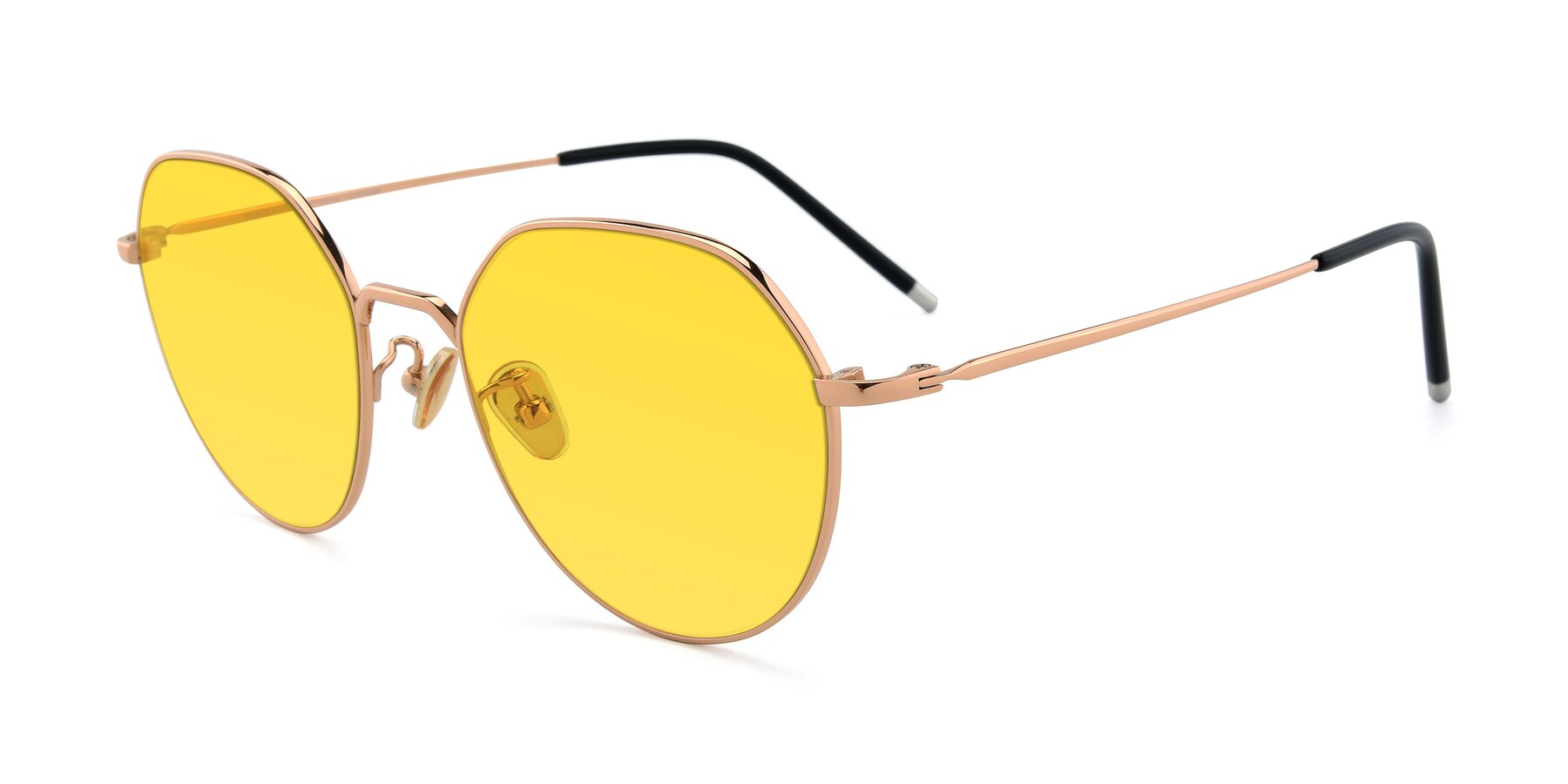 Angle of 90022 in Gold with Yellow Tinted Lenses