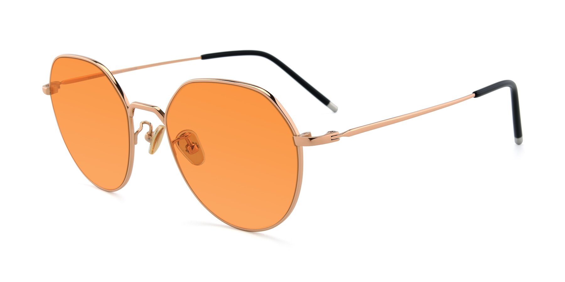 Angle of 90022 in Gold with Orange Tinted Lenses