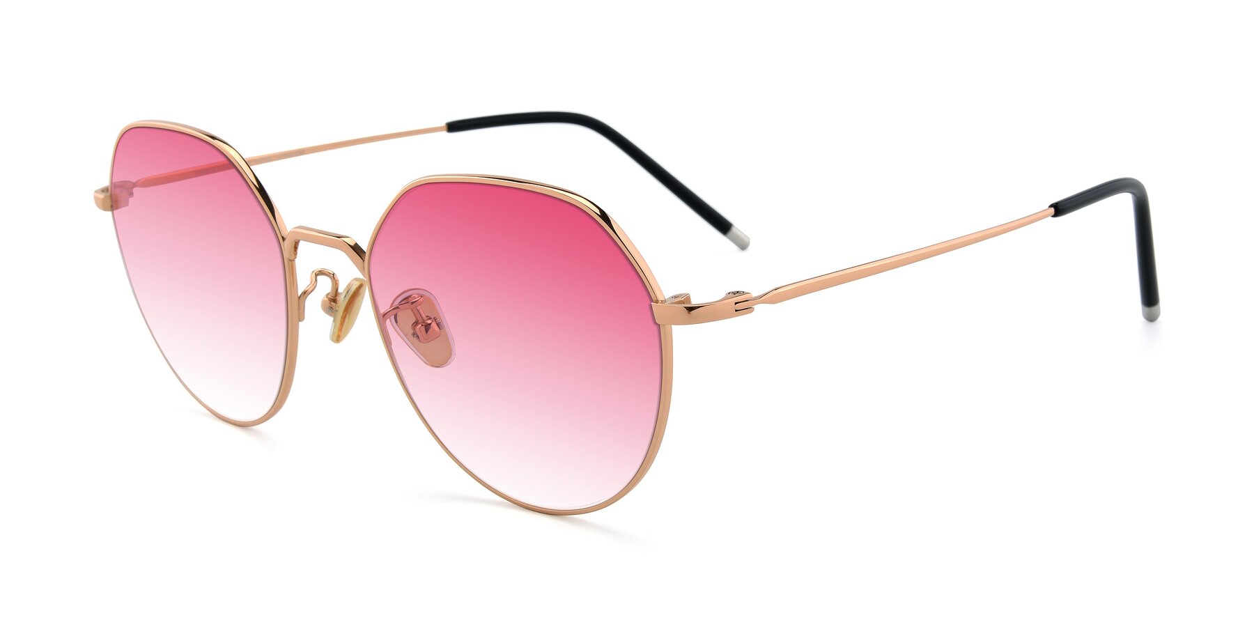 Angle of 90022 in Gold with Pink Gradient Lenses
