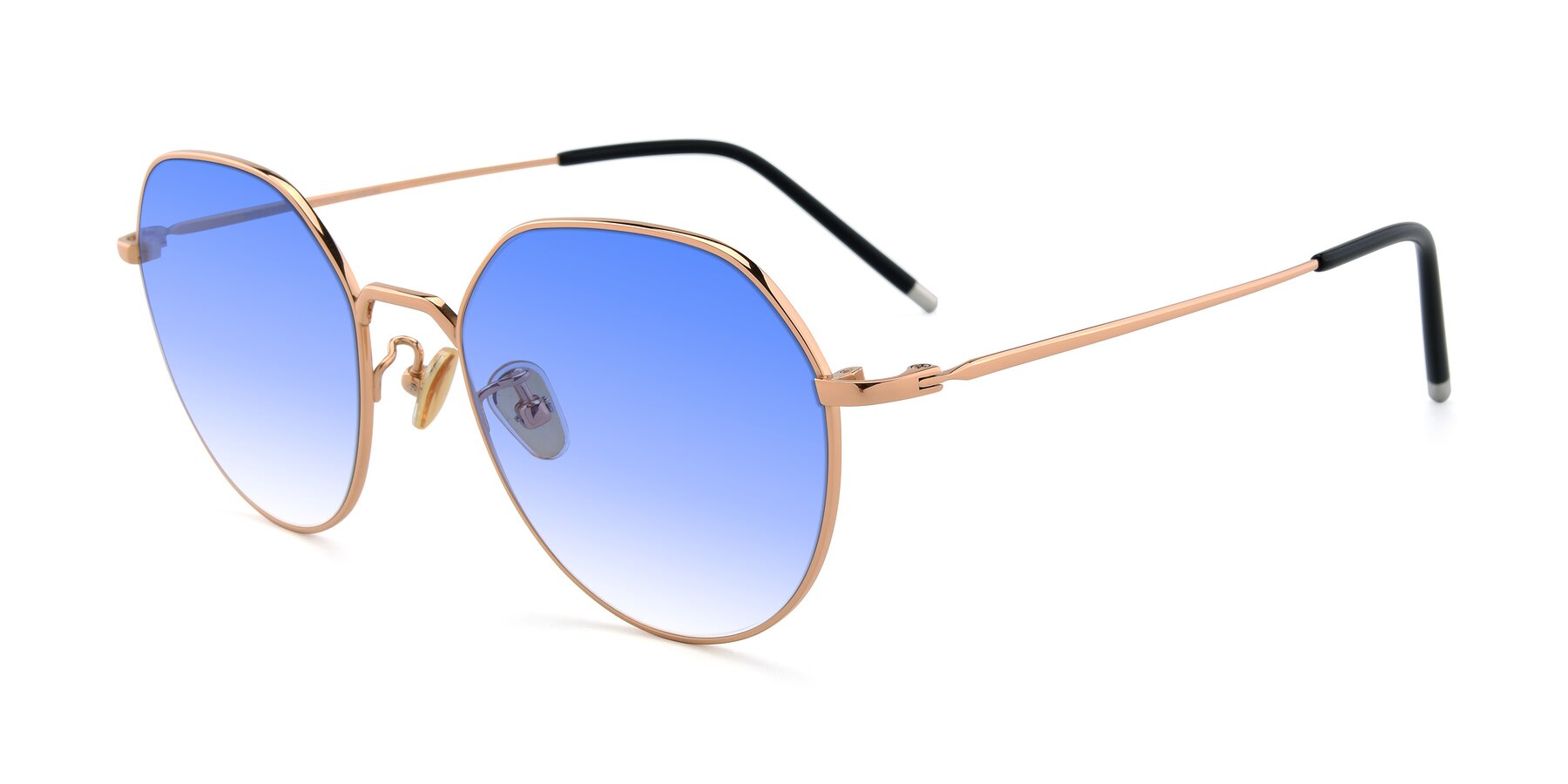 Angle of 90022 in Gold with Blue Gradient Lenses