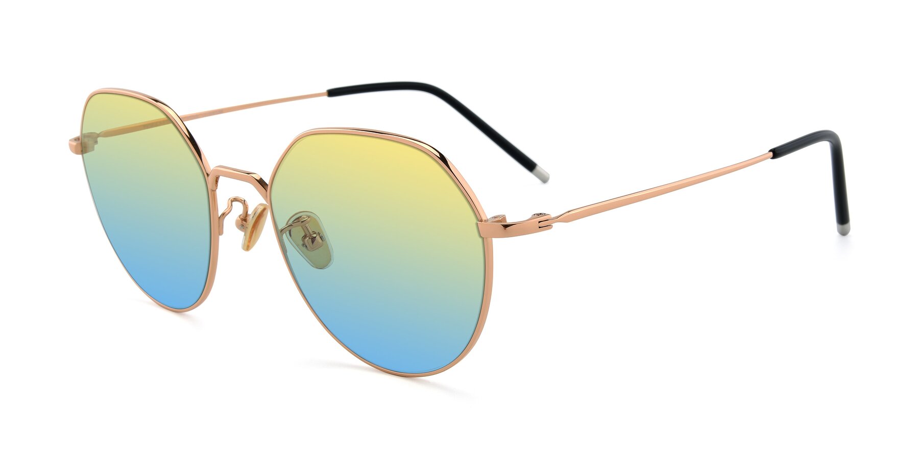 Angle of 90022 in Gold with Yellow / Blue Gradient Lenses