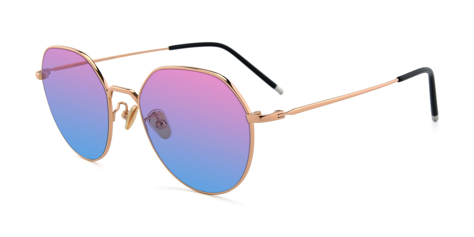 Angle of 90022 in Gold with Pink / Blue Gradient Lenses