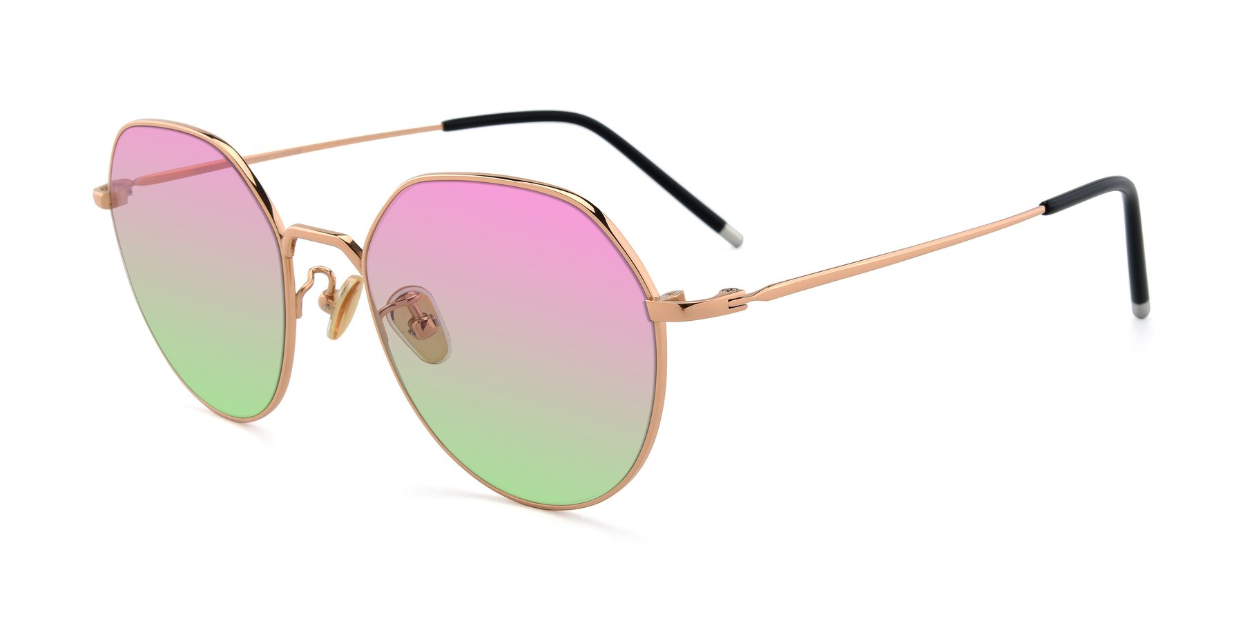 Angle of 90022 in Gold with Pink / Green Gradient Lenses