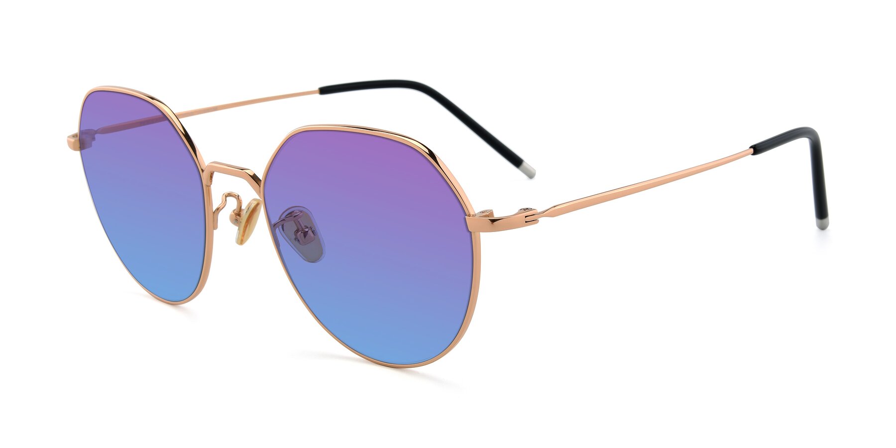 Angle of 90022 in Gold with Purple / Blue Gradient Lenses