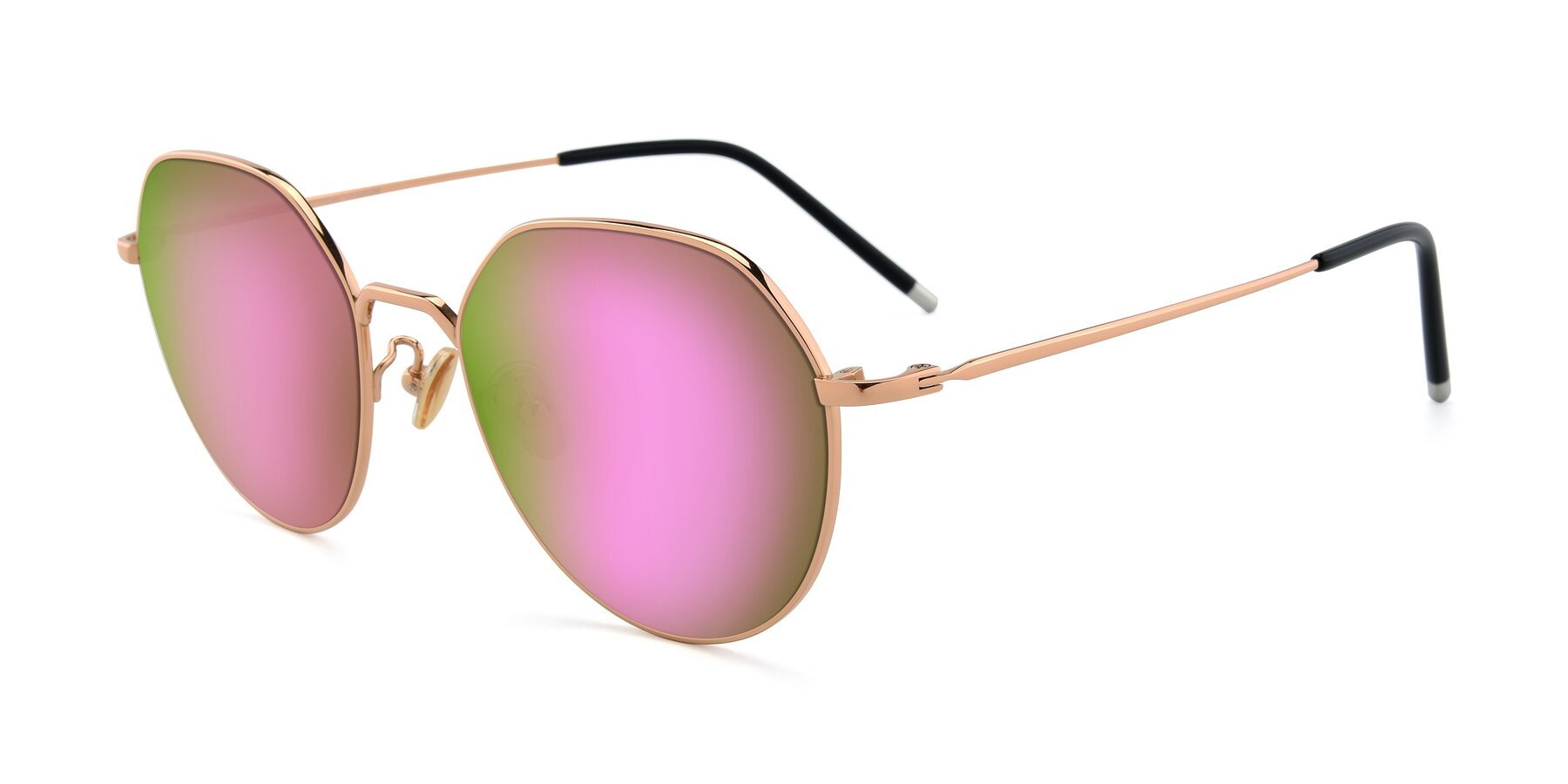 Angle of 90022 in Gold with Pink Mirrored Lenses