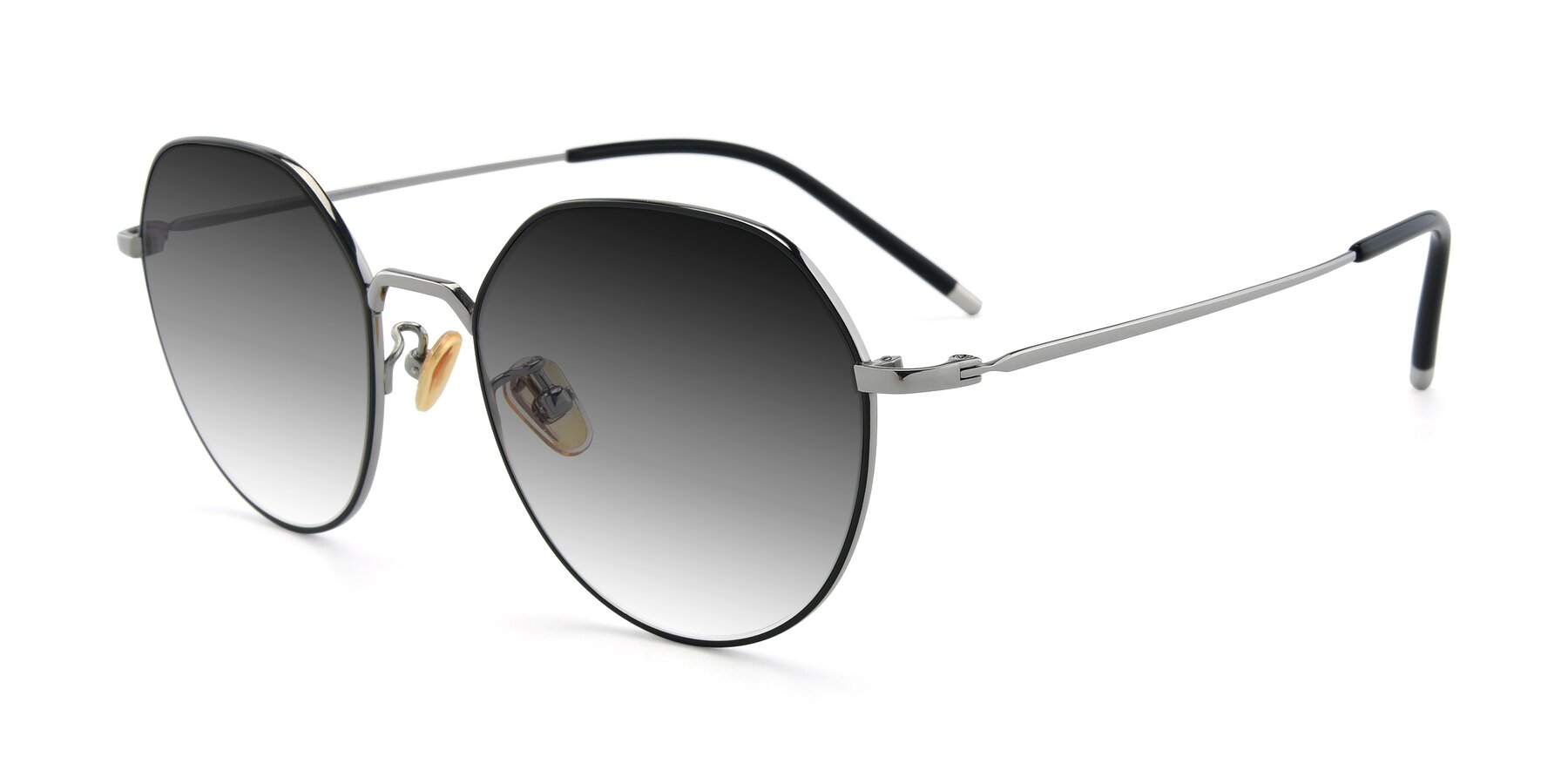 Angle of 90022 in Black-Silver with Gray Gradient Lenses