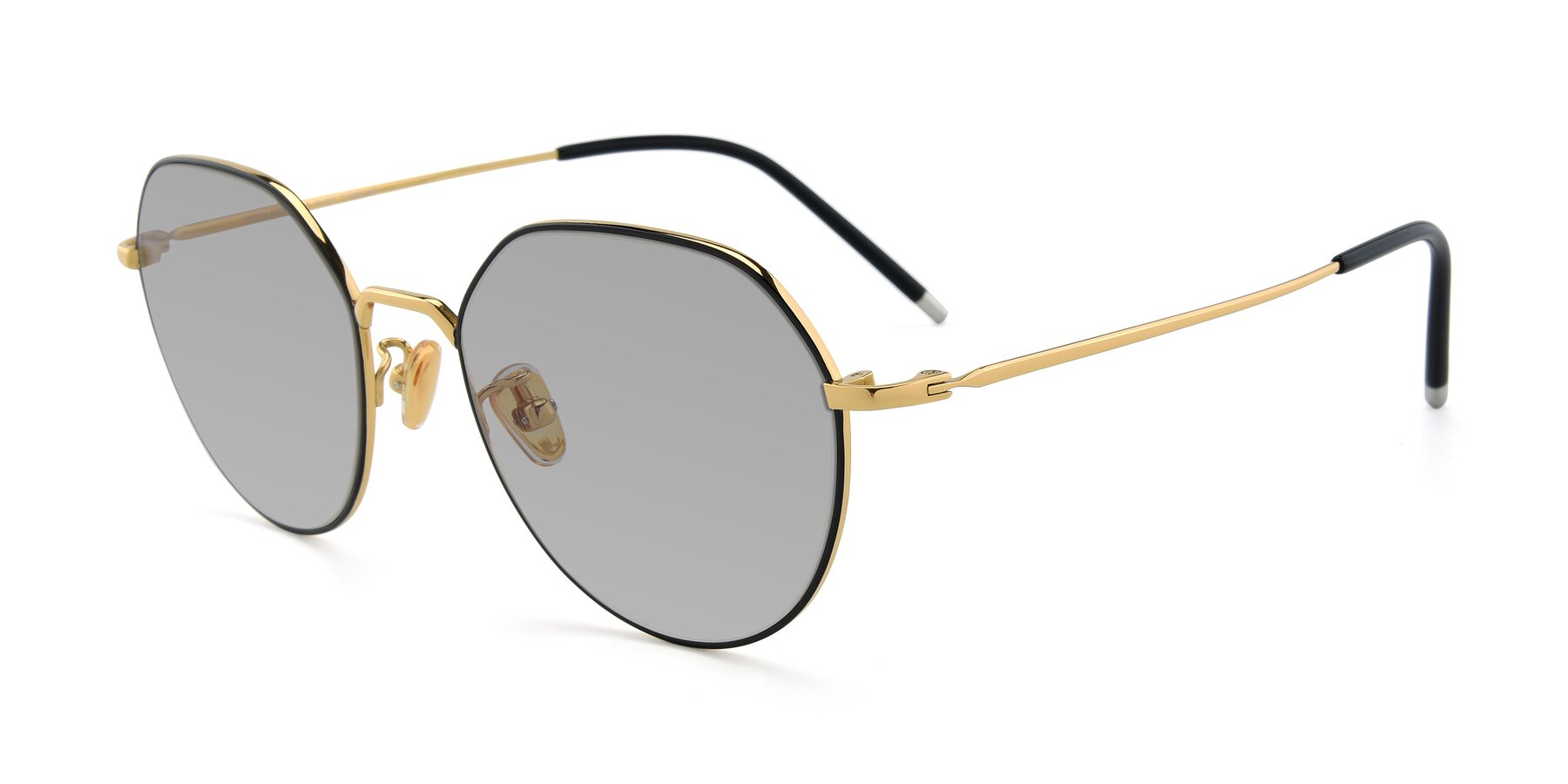 Angle of 90022 in Black-Gold with Light Gray Tinted Lenses