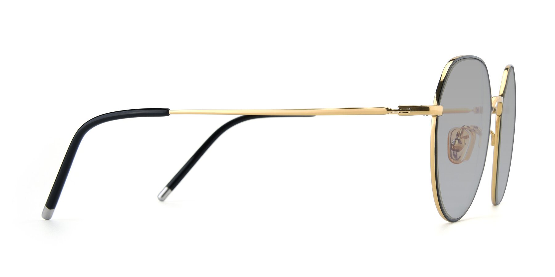 Side of 90022 in Black-Gold with Light Gray Tinted Lenses