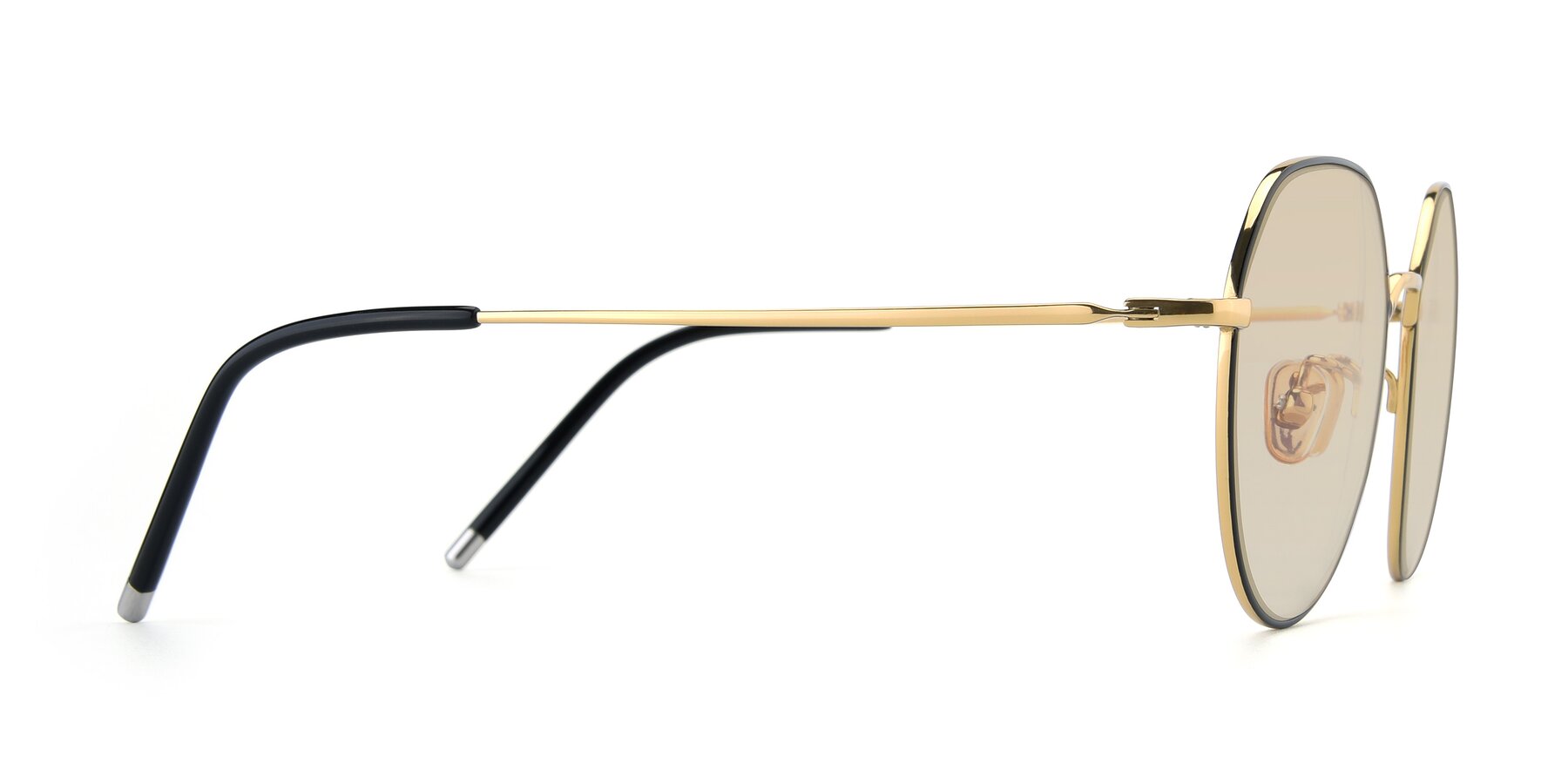 Side of 90022 in Black-Gold with Light Brown Tinted Lenses