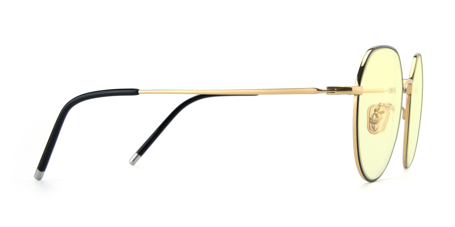 Side of 90022 in Black-Gold with Light Yellow Tinted Lenses