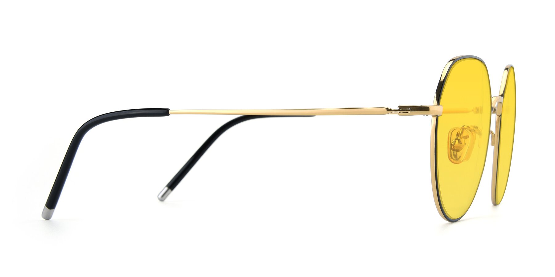 Side of 90022 in Black-Gold with Yellow Tinted Lenses