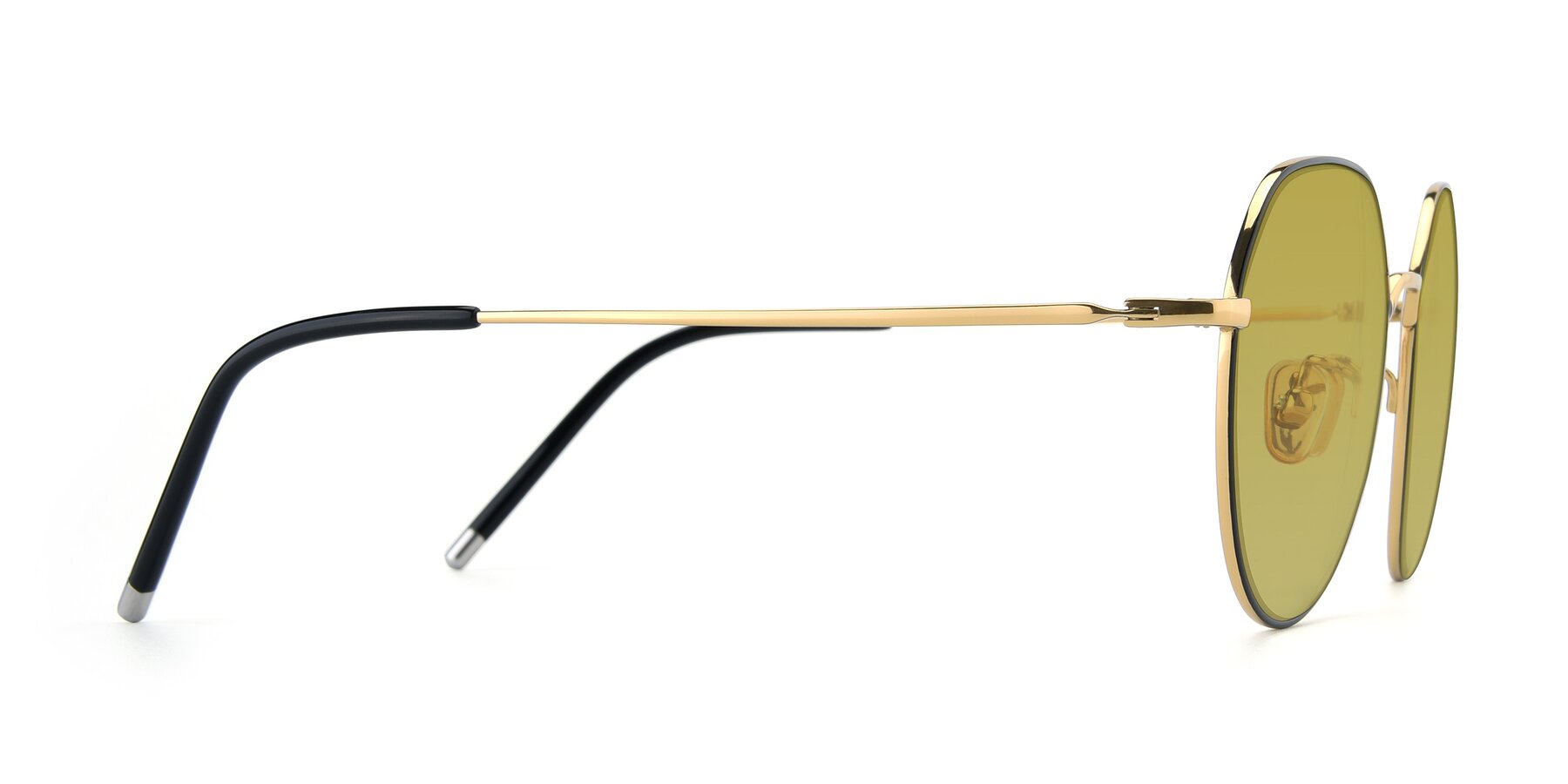 Side of 90022 in Black-Gold with Champagne Tinted Lenses