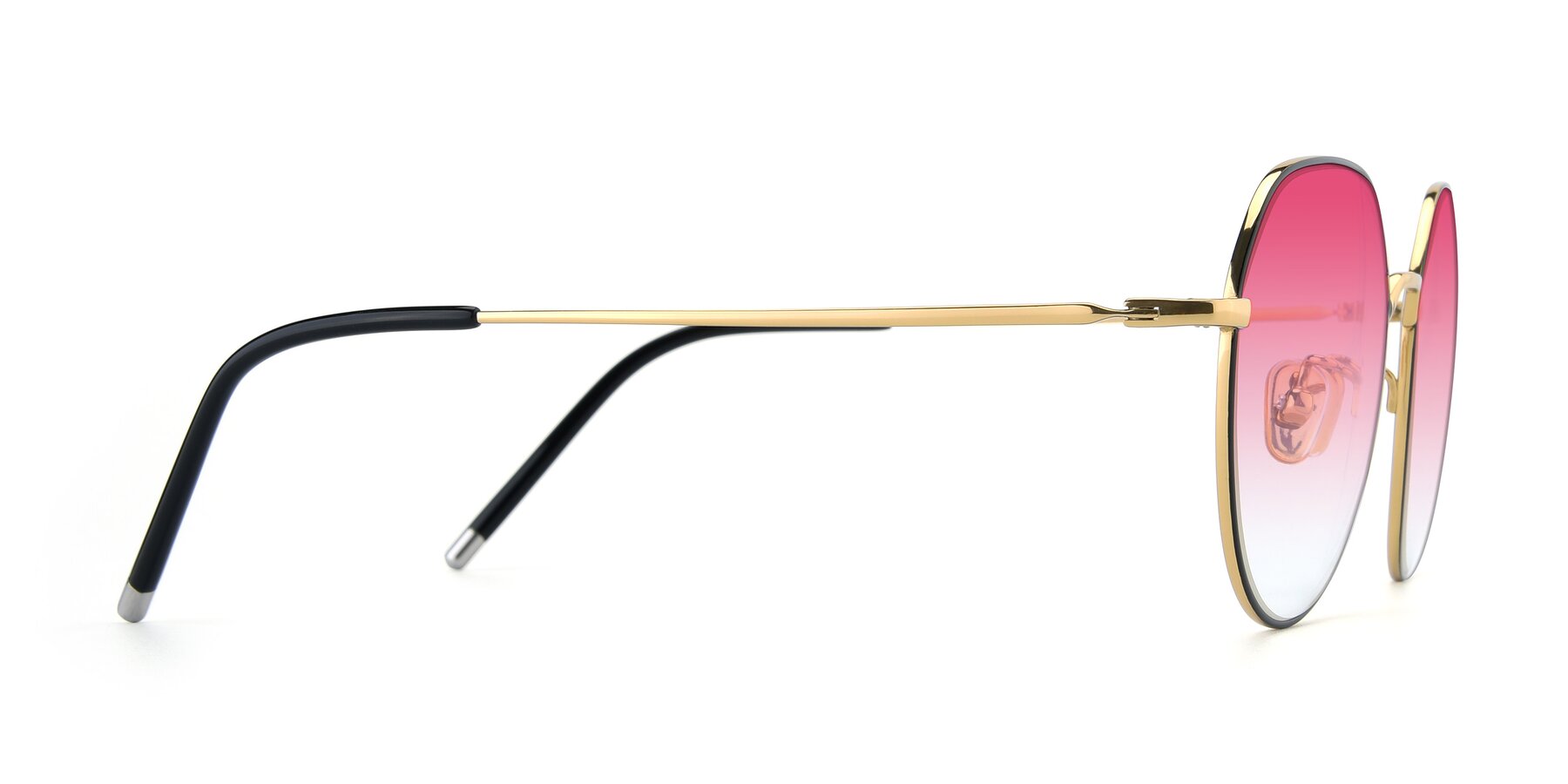 Side of 90022 in Black-Gold with Pink Gradient Lenses