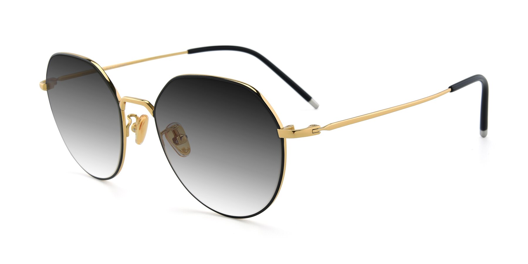 Angle of 90022 in Black-Gold with Gray Gradient Lenses