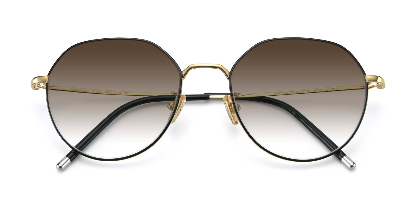 90022 - Black / Gold Gradient Sunglasses