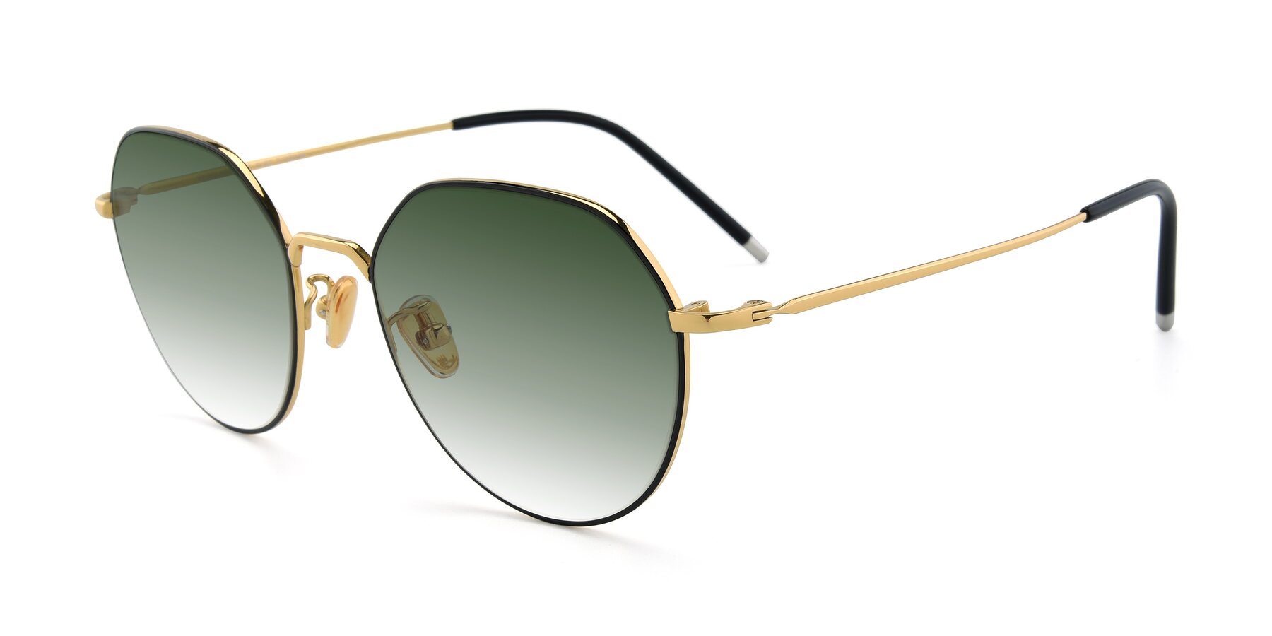 Angle of 90022 in Black-Gold with Green Gradient Lenses
