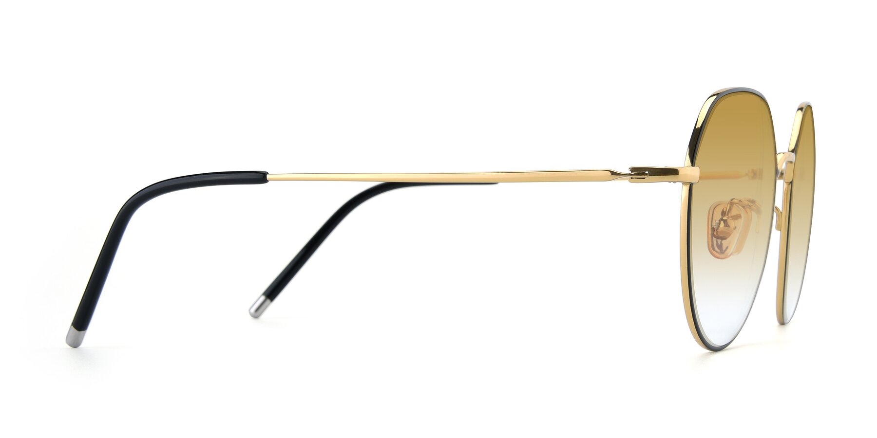 Side of 90022 in Black-Gold with Champagne Gradient Lenses