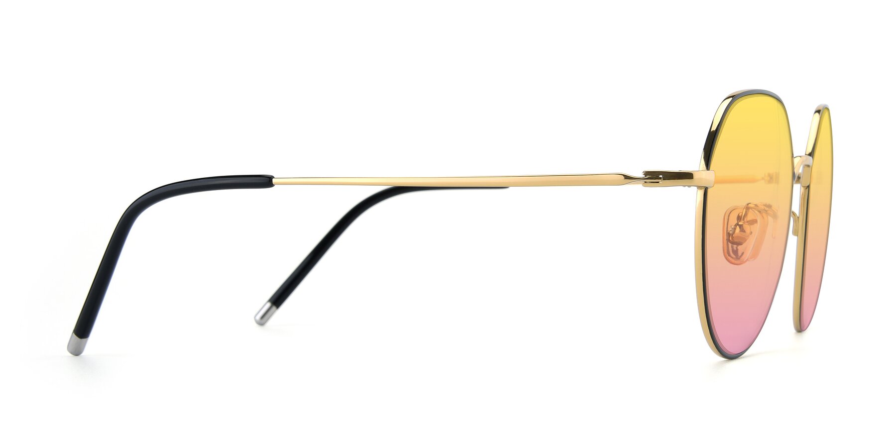 Side of 90022 in Black-Gold with Yellow / Pink Gradient Lenses