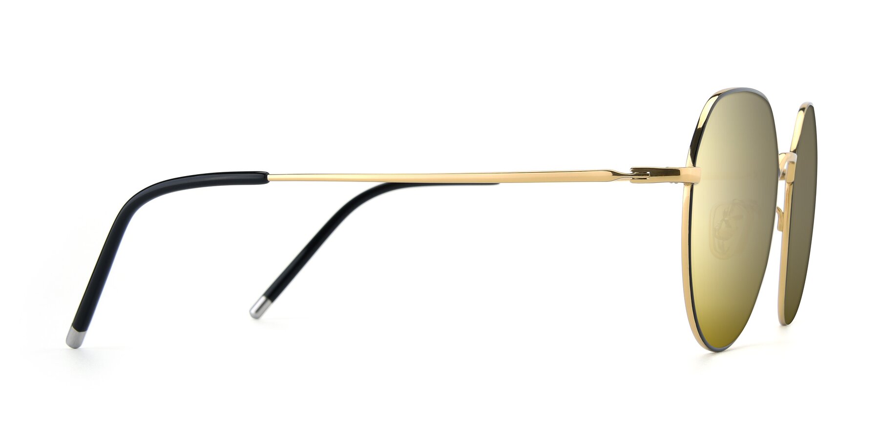 Side of 90022 in Black-Gold with Gold Mirrored Lenses