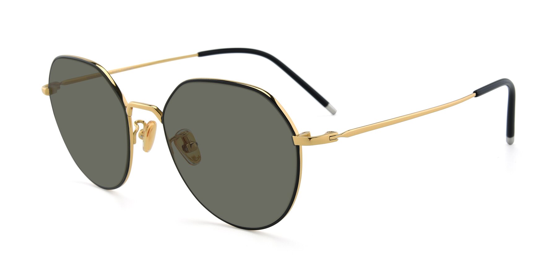 Angle of 90022 in Black-Gold with Gray Polarized Lenses