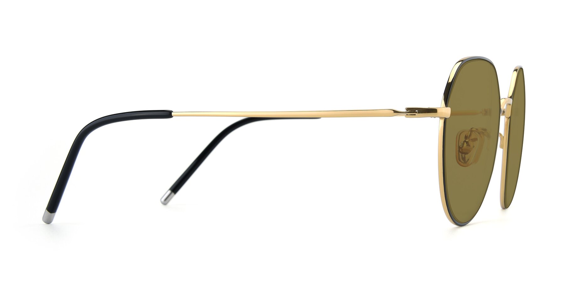 Side of 90022 in Black-Gold with Brown Polarized Lenses
