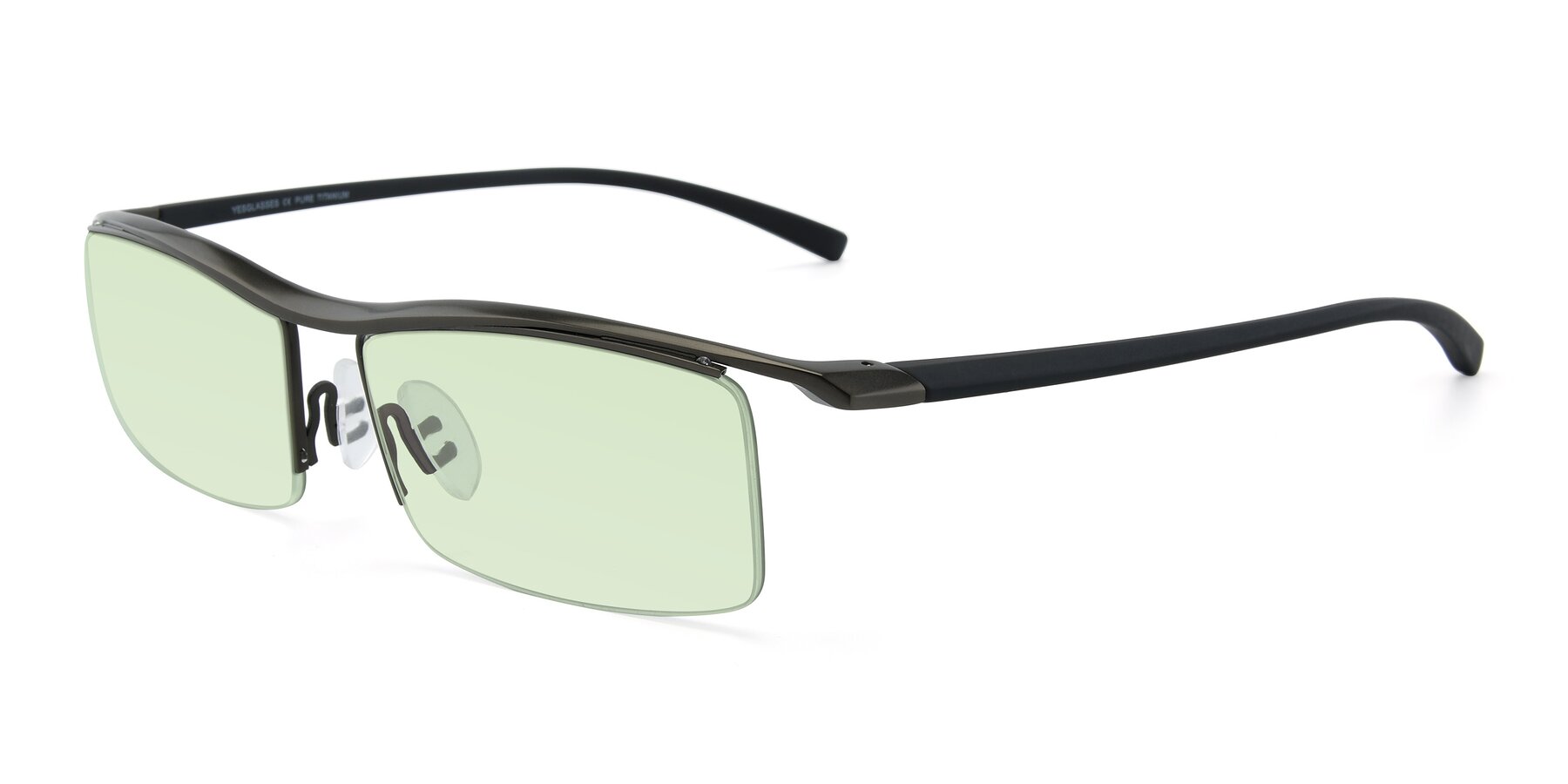 Angle of 40001 in Gunmetal with Light Green Tinted Lenses