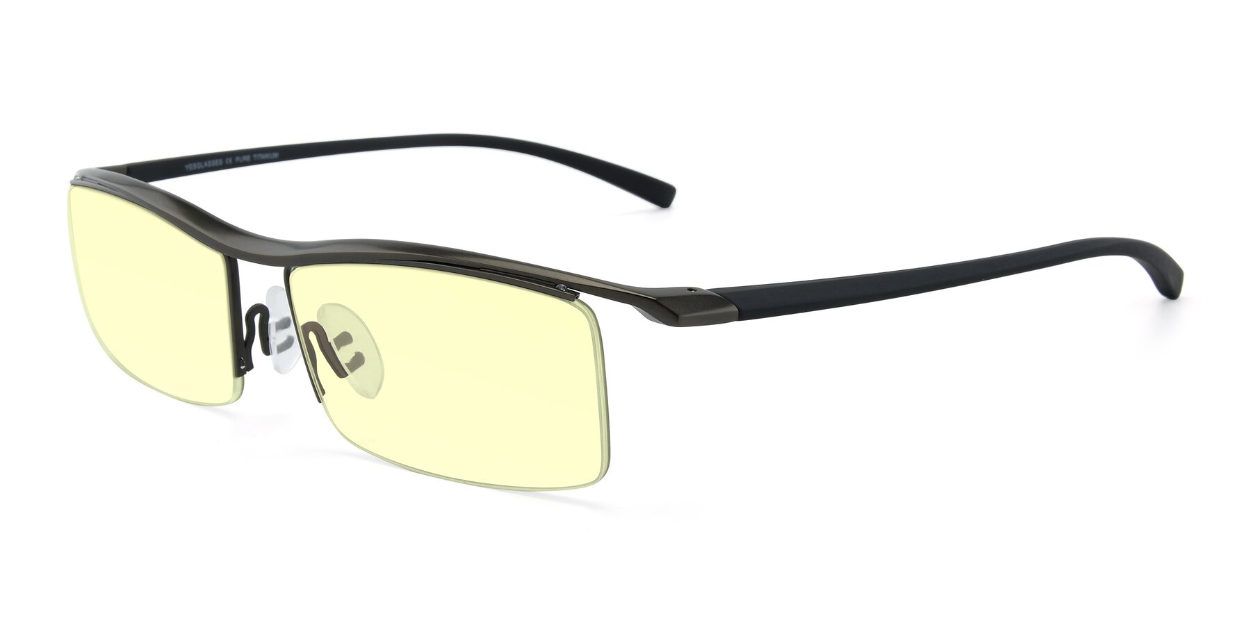 Angle of 40001 in Gunmetal with Light Yellow Tinted Lenses