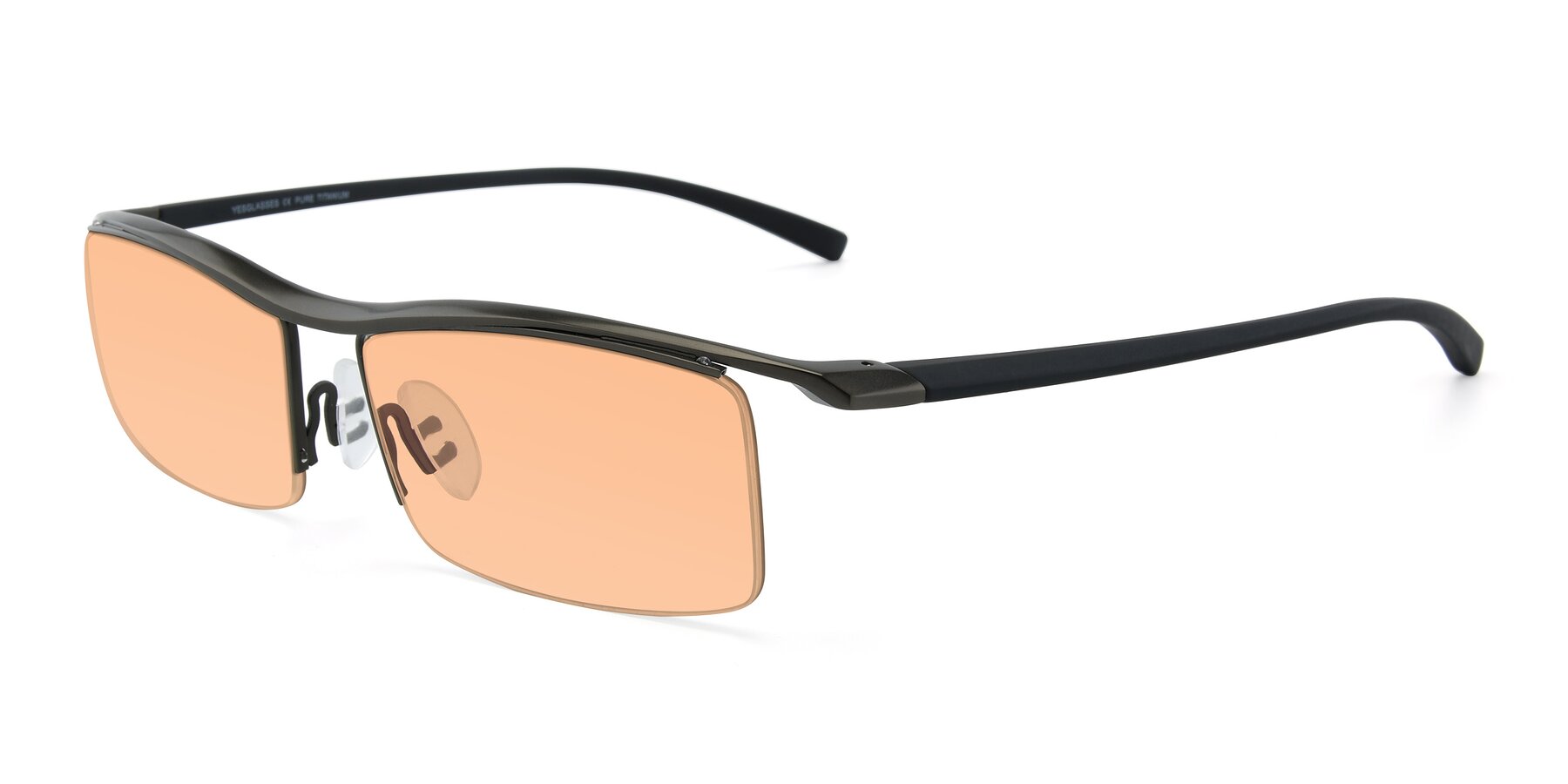 Angle of 40001 in Gunmetal with Light Orange Tinted Lenses
