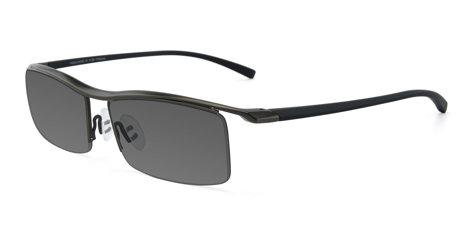 Angle of 40001 in Gunmetal with Medium Gray Tinted Lenses