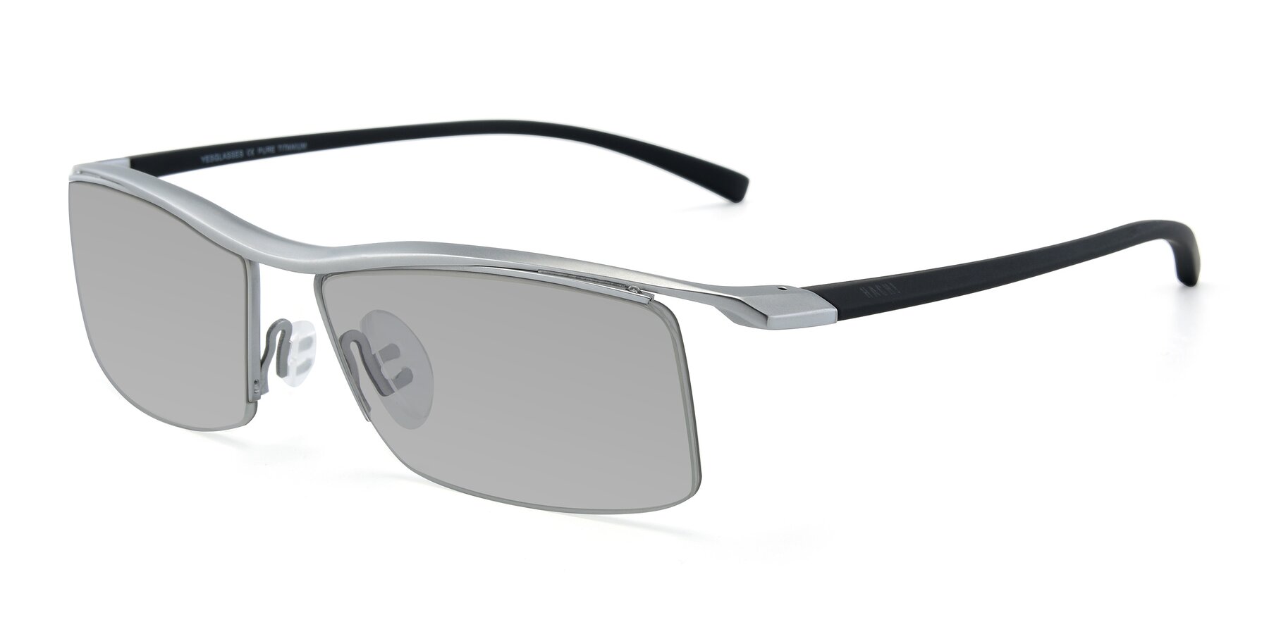 Angle of 40001 in Silver with Light Gray Tinted Lenses
