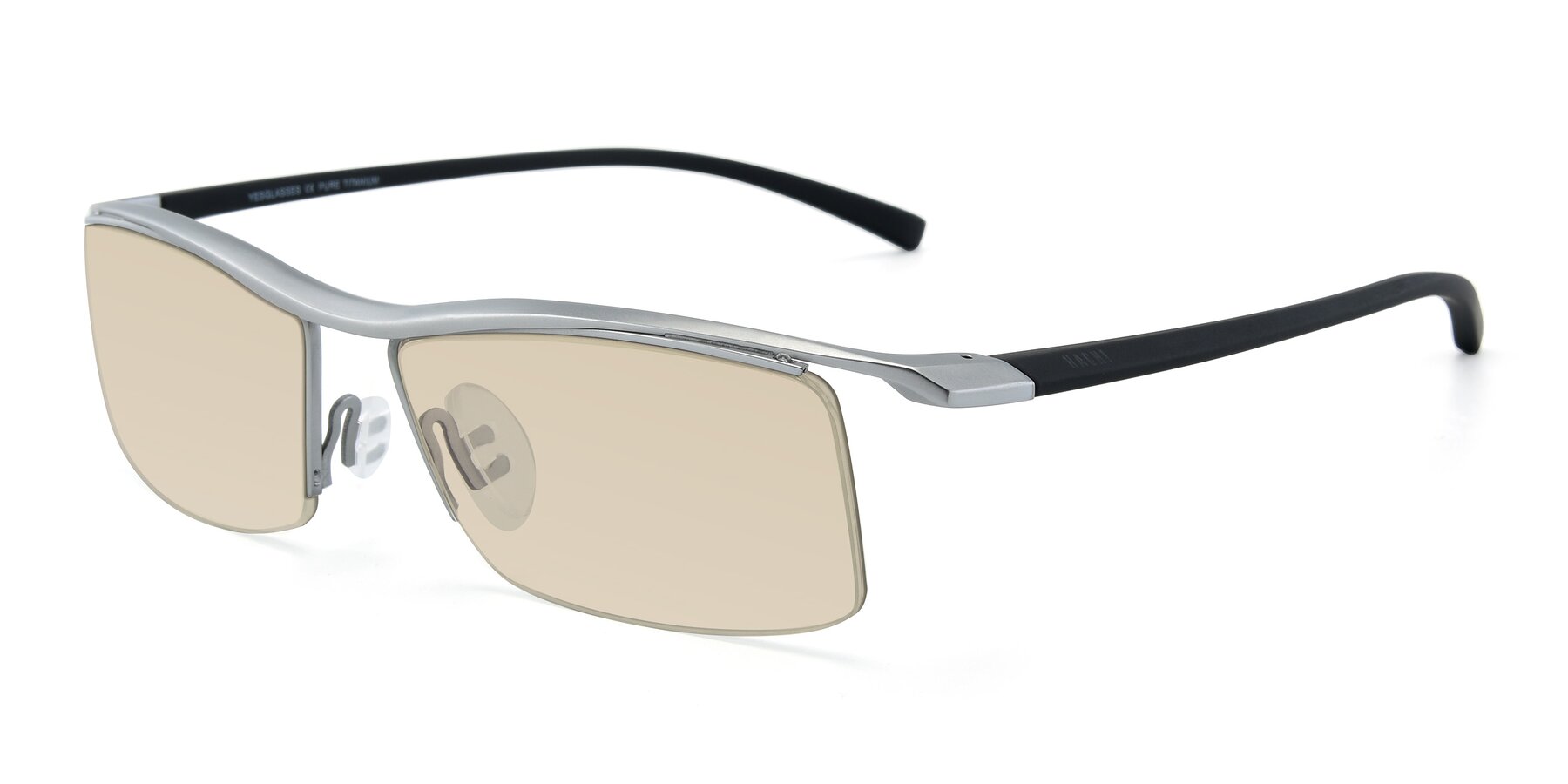 Angle of 40001 in Silver with Light Brown Tinted Lenses