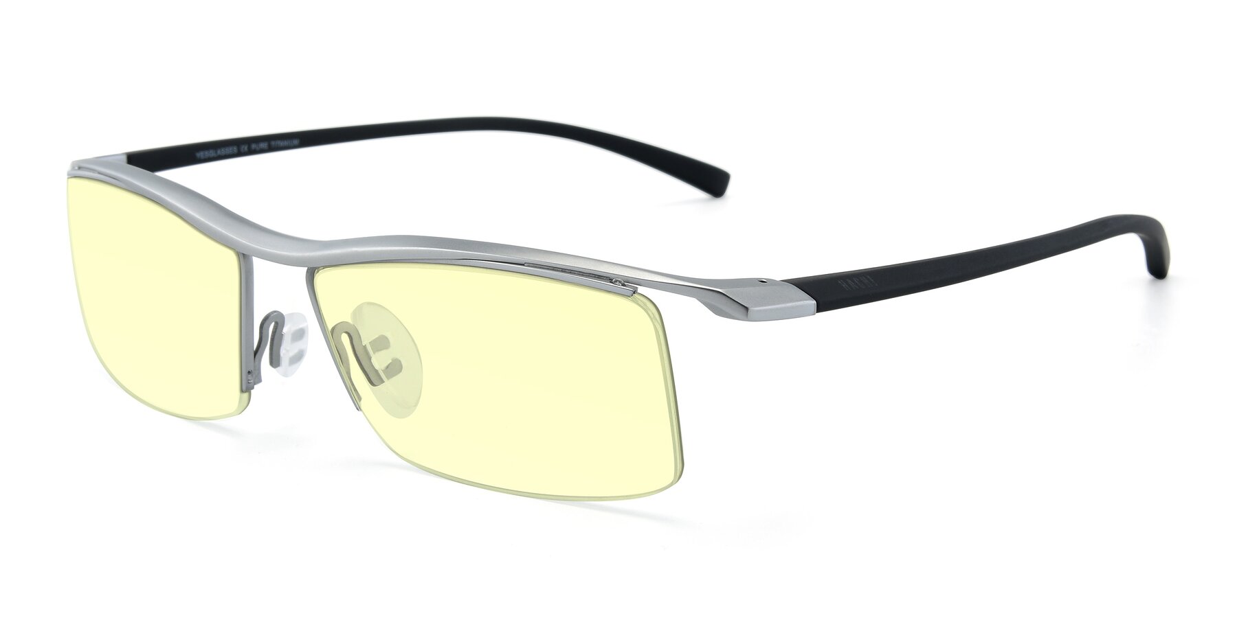 Angle of 40001 in Silver with Light Yellow Tinted Lenses