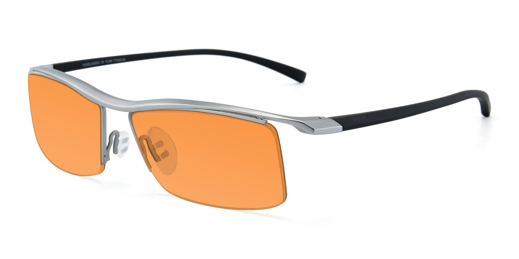 Angle of 40001 in Silver with Orange Tinted Lenses