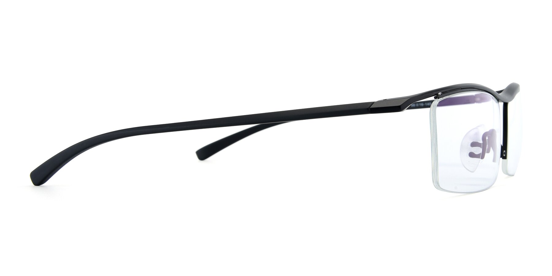 Side of 40001 in Black with Clear Reading Eyeglass Lenses