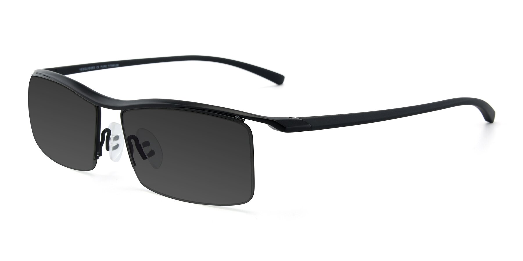 Angle of 40001 in Black with Gray Tinted Lenses