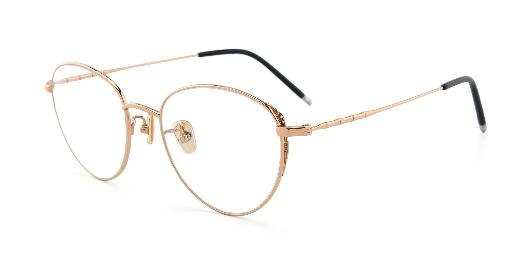 Angle of 90056 in Rose Gold with Clear Blue Light Blocking Lenses