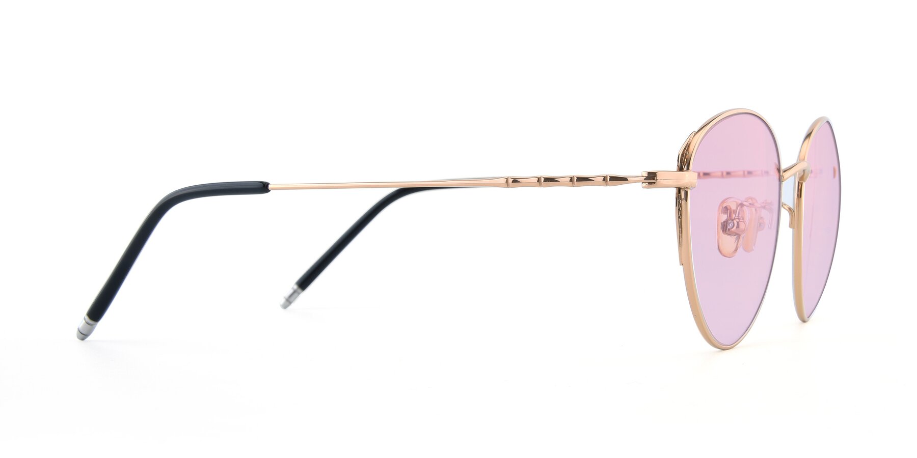 Side of 90056 in Rose Gold with Light Pink Tinted Lenses