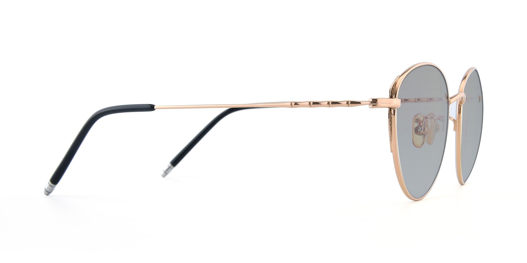 Side of 90056 in Rose Gold with Light Gray Tinted Lenses