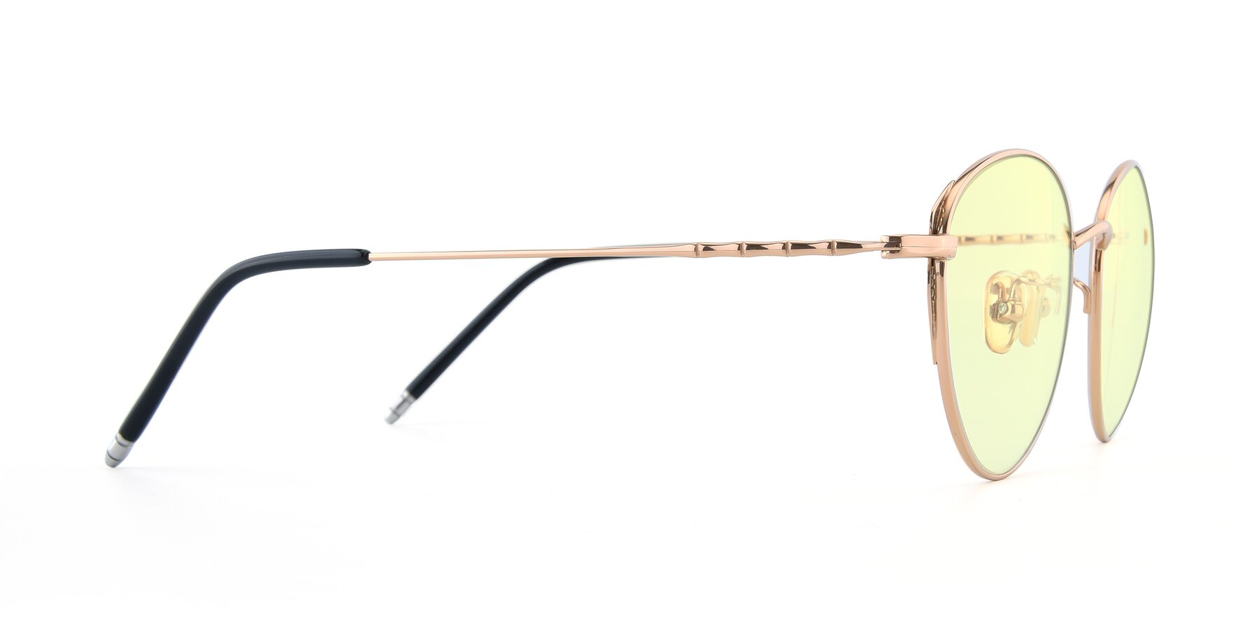 Side of 90056 in Rose Gold with Light Yellow Tinted Lenses