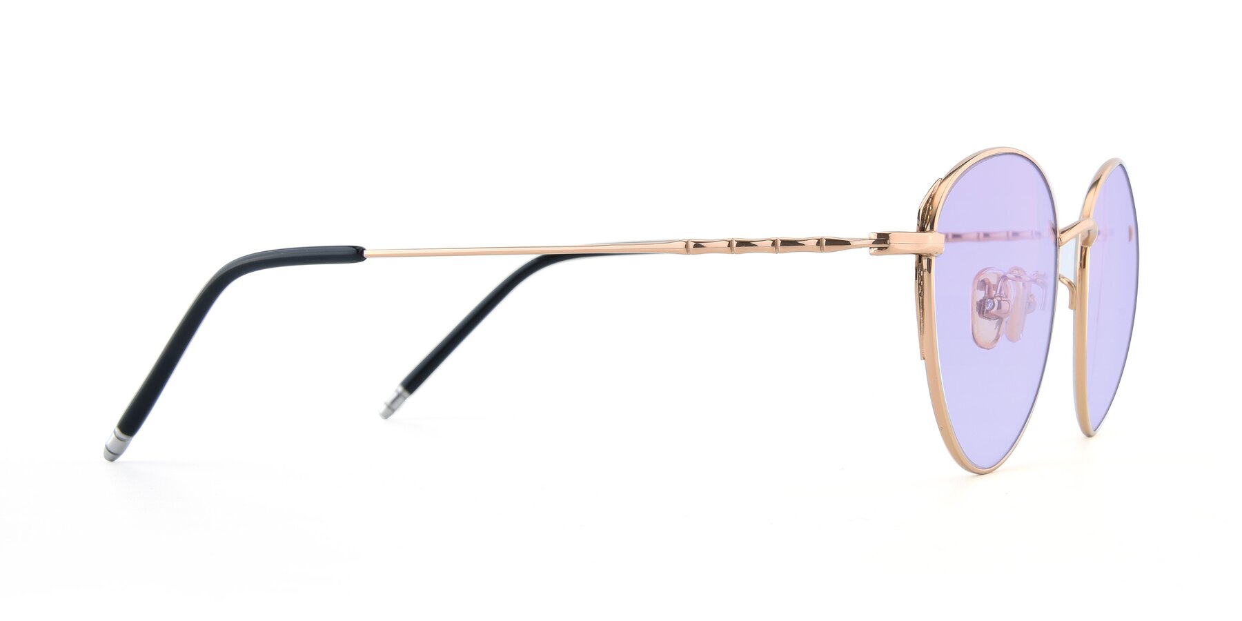 Side of 90056 in Rose Gold with Light Purple Tinted Lenses